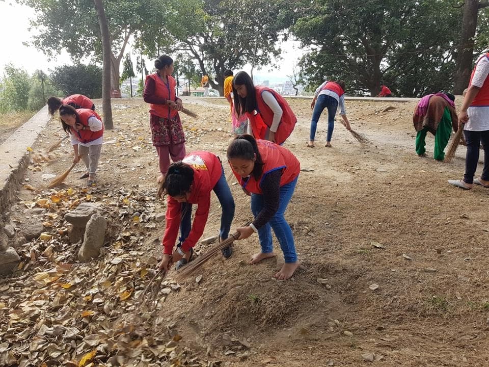 Temple-Premise-Cleaning-Program-at-Gaighat-2075-2