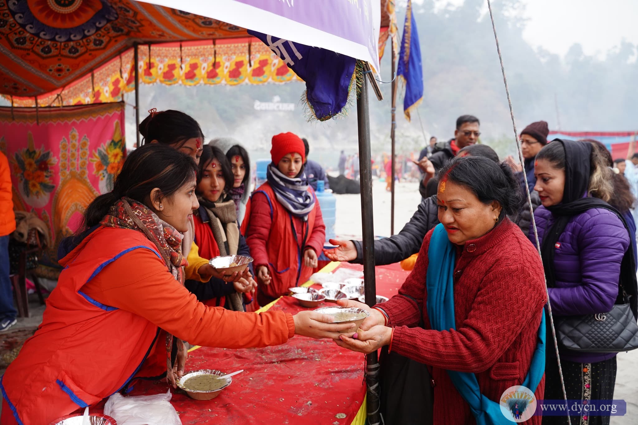 Food and Tea distribution at Devghat Dham 2079(2)